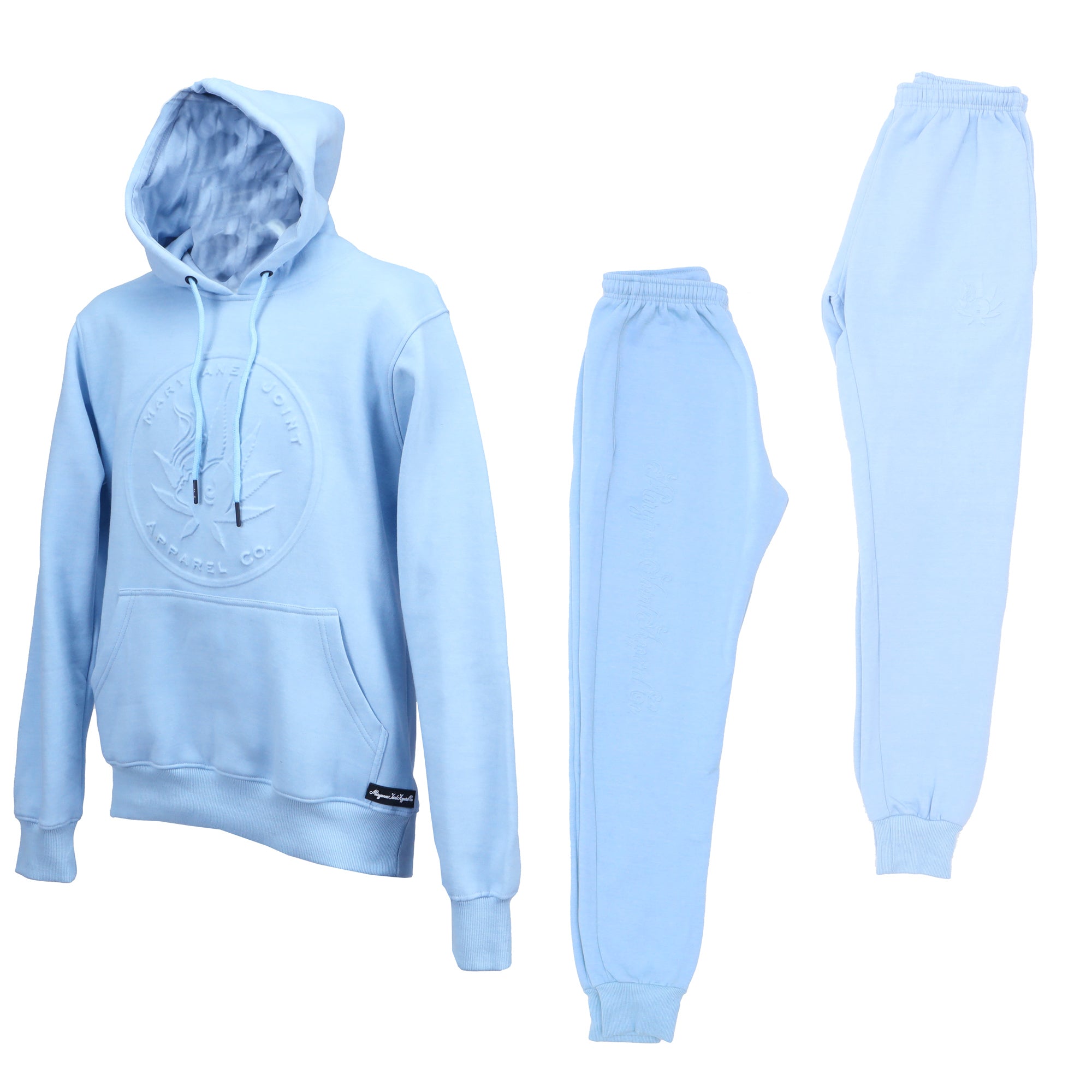 Unisex Signature Series Tracksuits with Embossed pullover hoodie & Embroidered sweatpants