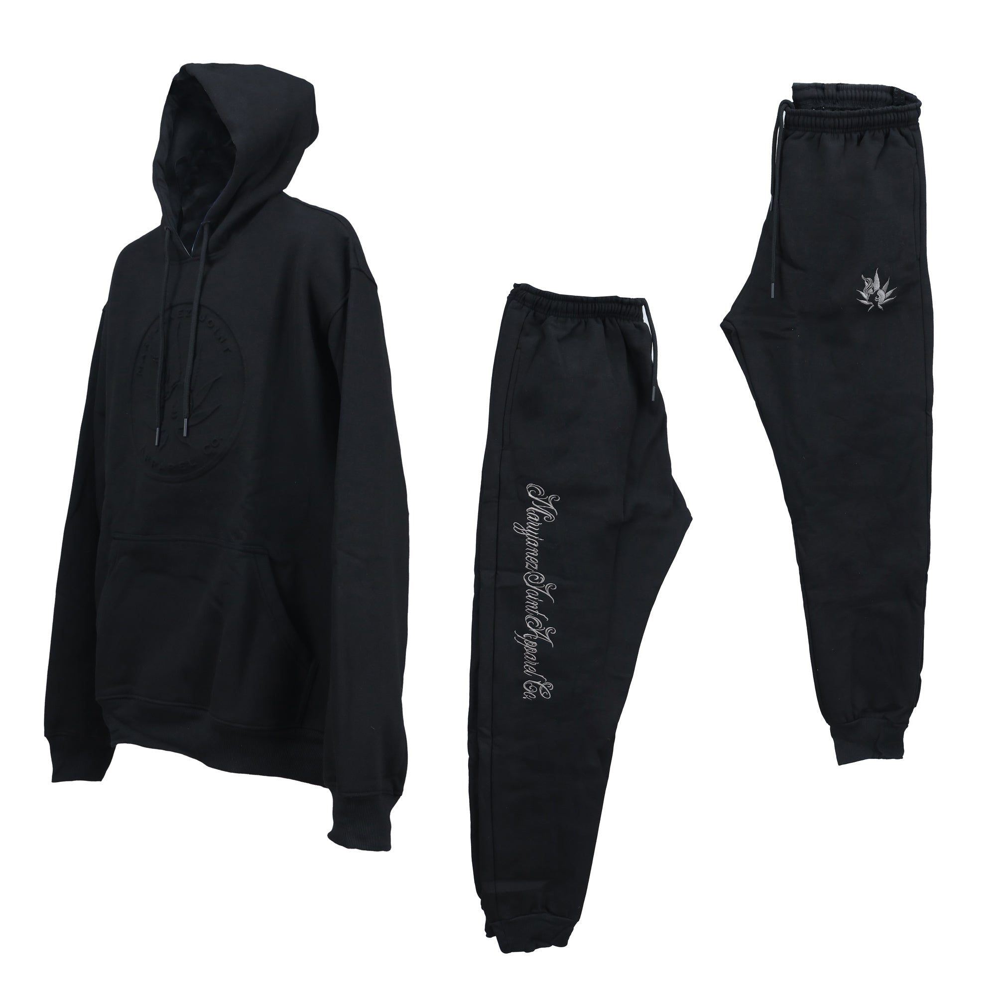 Unisex Signature Series Tracksuits with Embossed pullover hoodie & Embroidered sweatpants