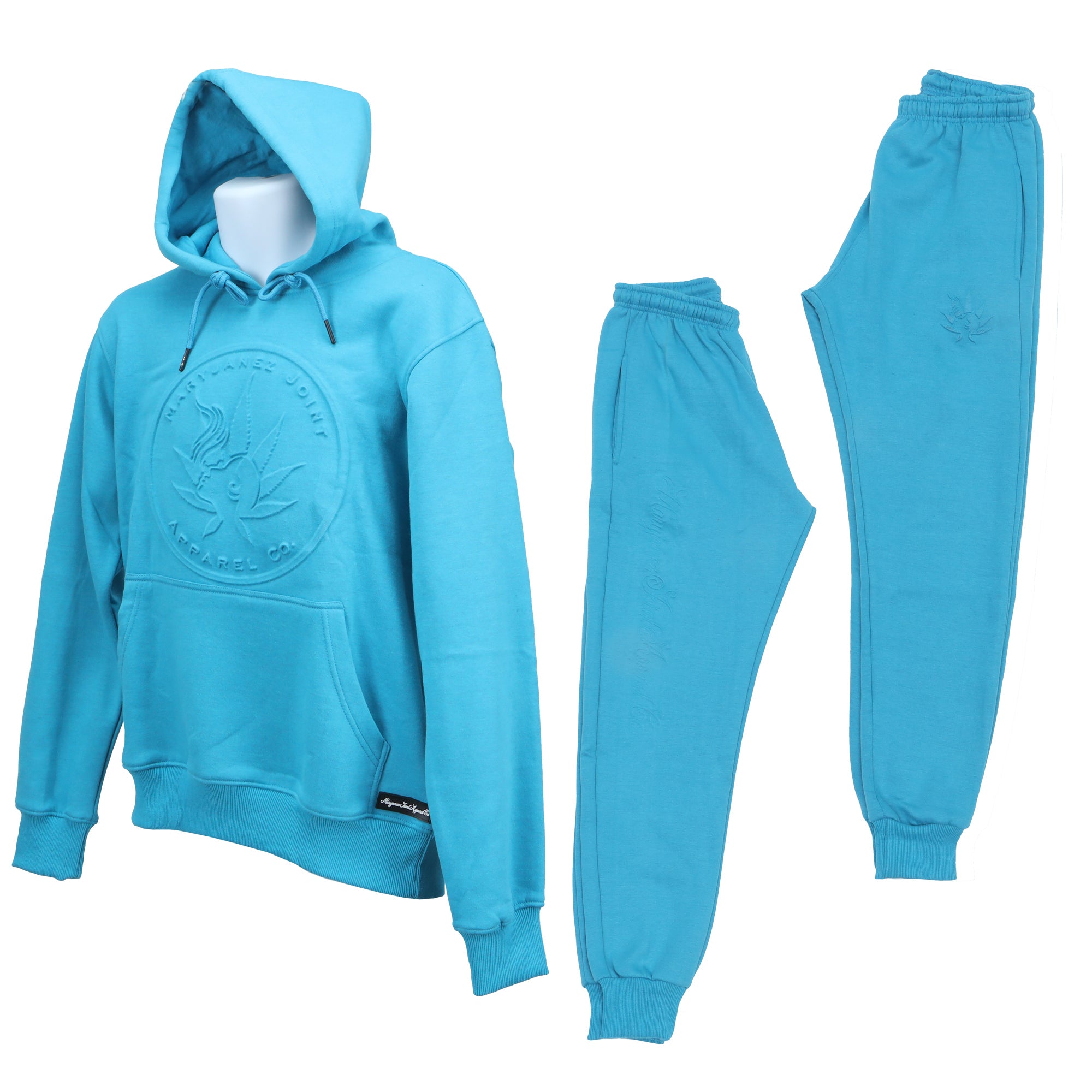 Unisex Signature Series Tracksuits with Embossed pullover hoodie & Embroidered sweatpants