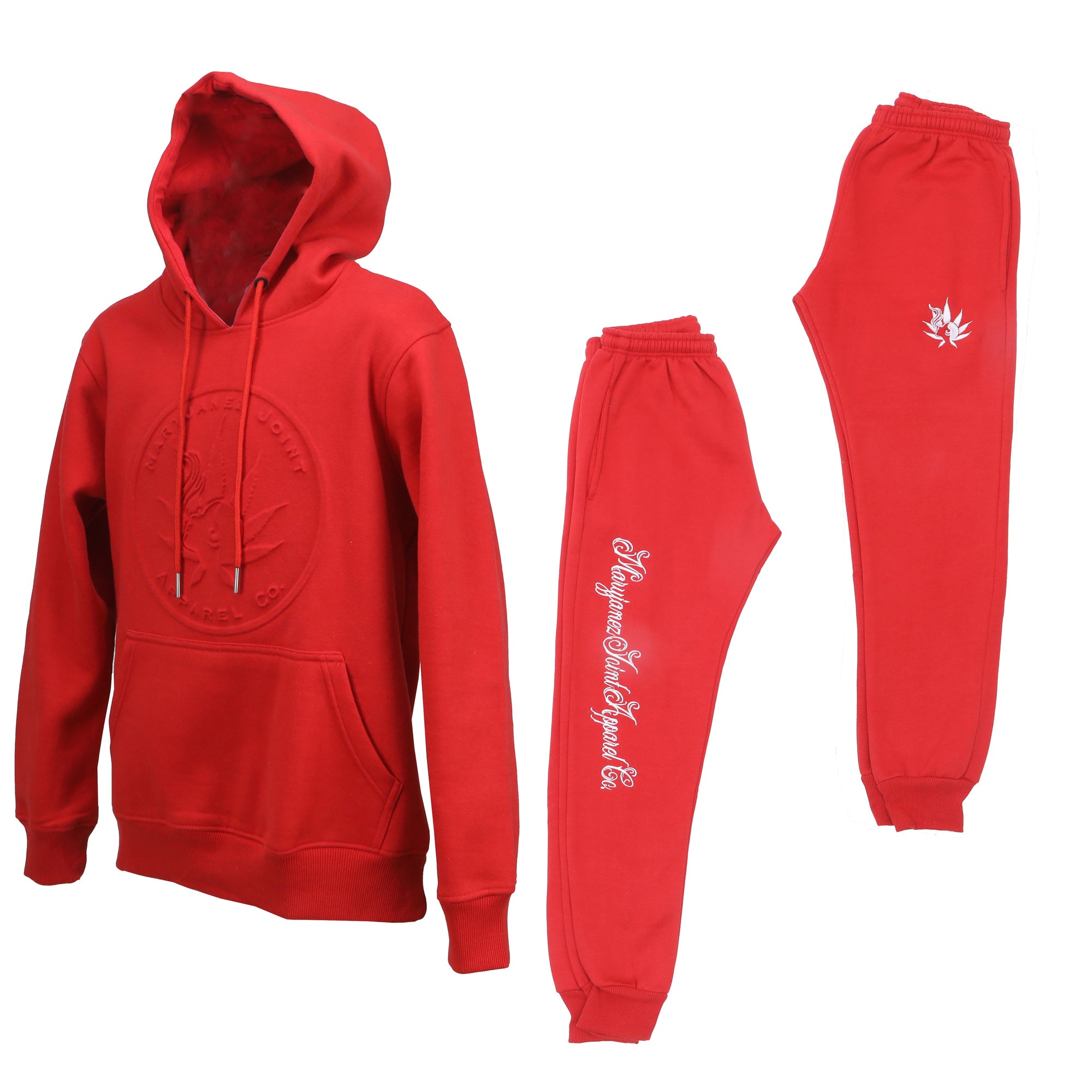 Unisex Signature Series Tracksuits with Embossed pullover hoodie & Embroidered sweatpants
